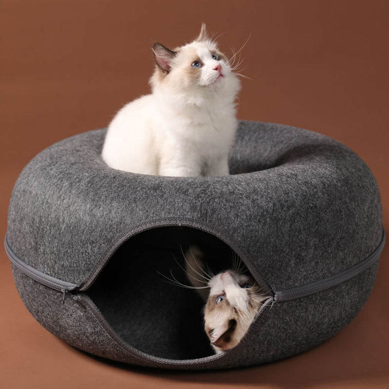 Detachable Donut Shape Pet Bed Cat and Dog Washable