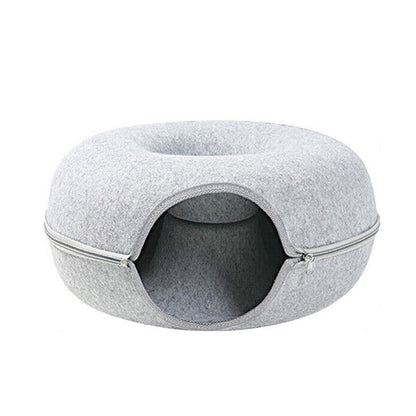 Detachable Donut Shape Pet Bed Cat and Dog Washable