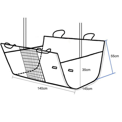 Dog Seat Cover with Perspective Mesh Window Waterproof Pet Hammock