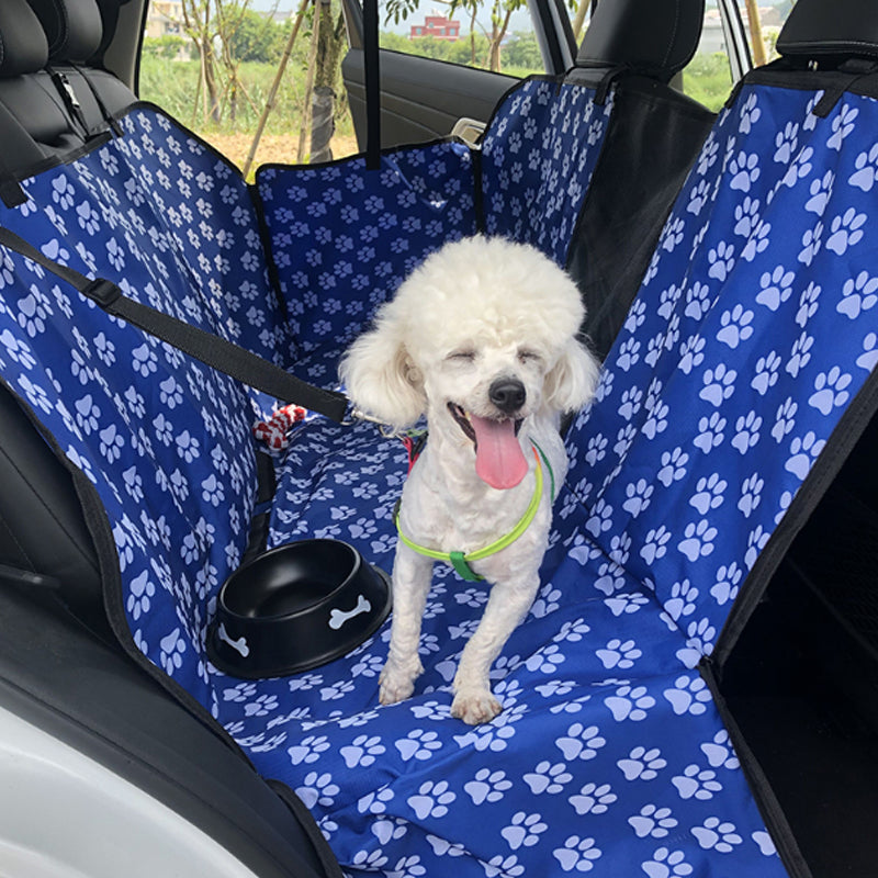 Dog Seat Cover with Perspective Mesh Window Waterproof Pet Hammock