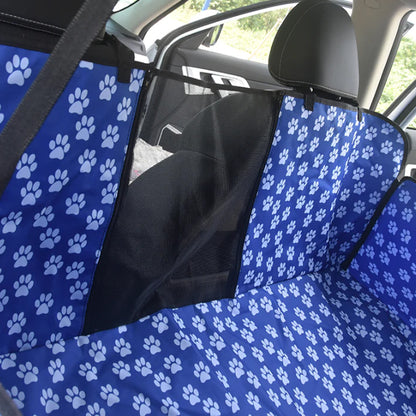 Dog Seat Cover with Perspective Mesh Window Waterproof Pet Hammock