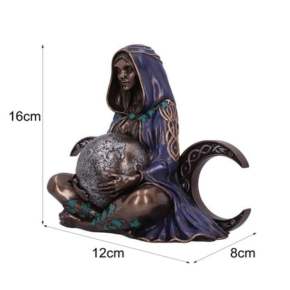 Millennial Gaia Resin Statue Mother Earth Goddess Art Figurine Garden Decor_1