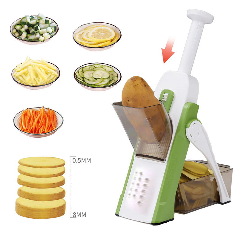 4-in-1 Safe and Steady Mandolin Vegetable Slicer Ingredient Chopper_3