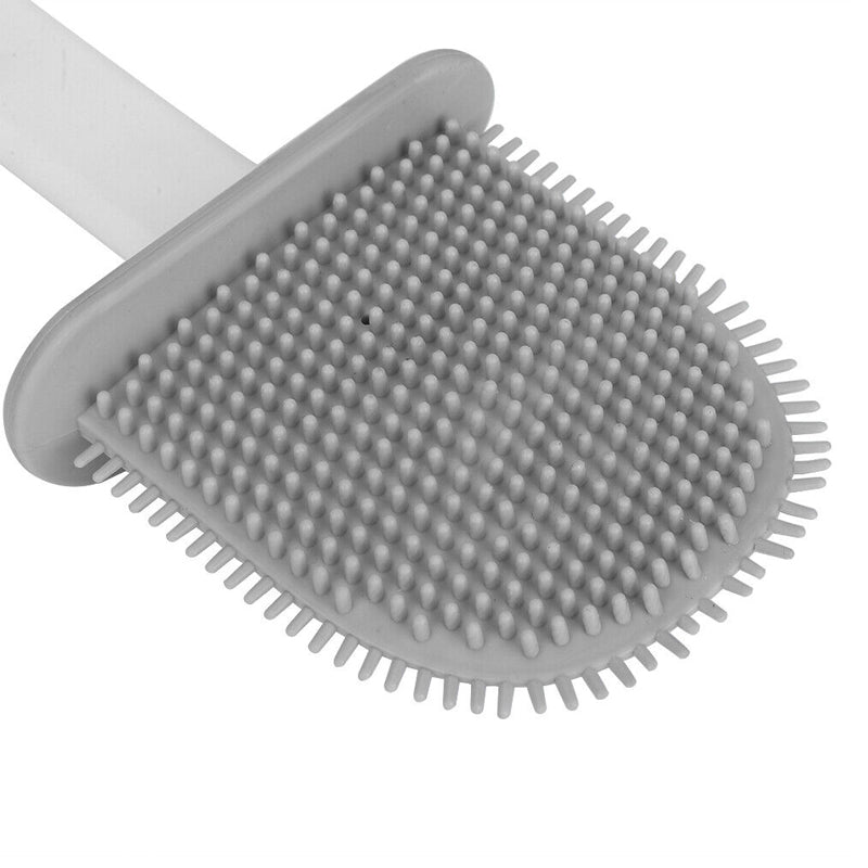 Wall Mounted Silicone Toilet Cleaning Brush with Removable Bottom