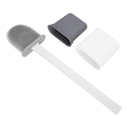 Wall Mounted Silicone Toilet Cleaning Brush with Removable Bottom