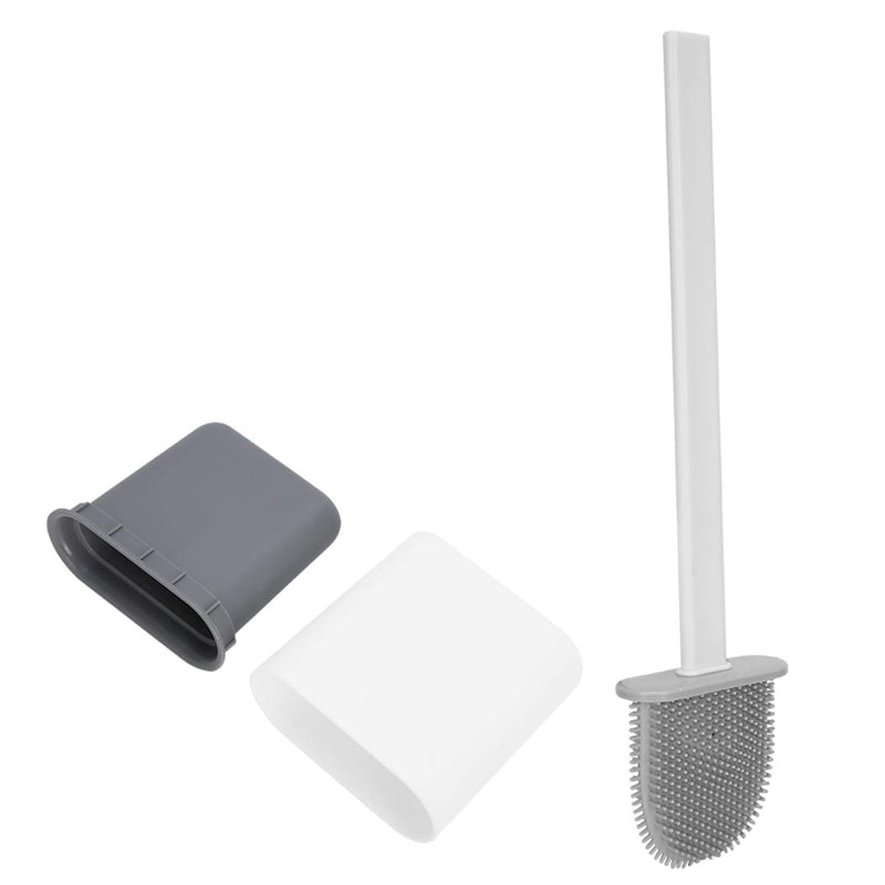 Wall Mounted Silicone Toilet Cleaning Brush with Removable Bottom