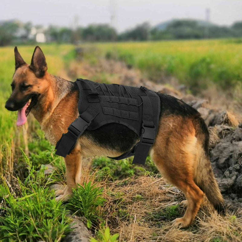 No Pull Adjustable Reflective Tactical Harness for Military Service Dogs