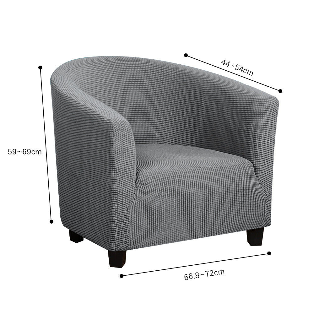 COMFEYA Elastic All-Inclusive Single Sofa Cover - Solid Color Semicircle Sofa Chair Cover_16