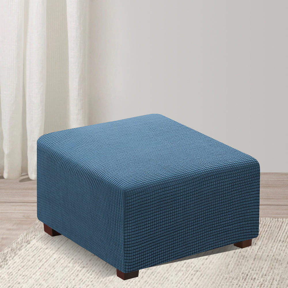 COMFEYA Square Ottoman Cover Premium Furniture Protector with Elastic Bottom_5