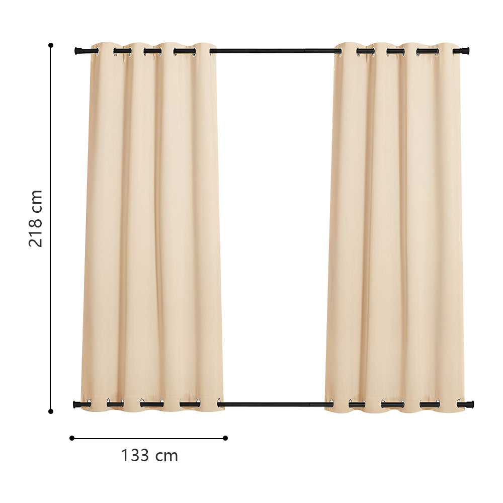 COMFEYA 2-Panel Weighted Blackout Curtains - Outdoor Patio Privacy and Wind Protection