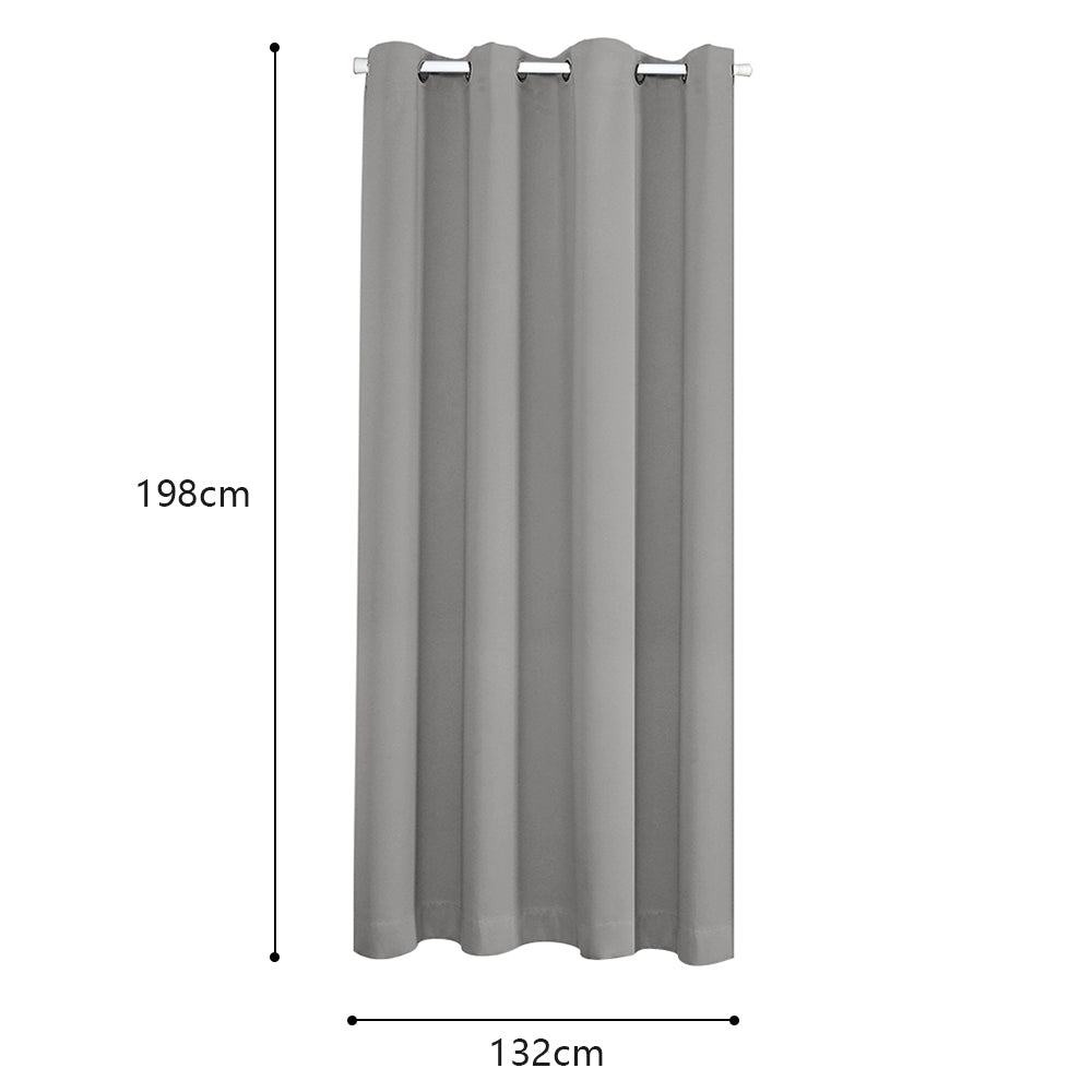 COMFEYA Grommet Top Doorway Curtain - Room Darkening Thermal Insulated Curtain - 198x132cm - Gray_1