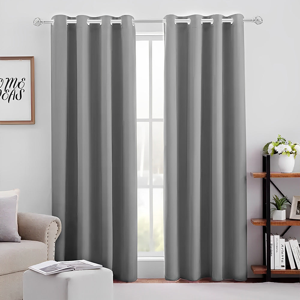 COMFEYA Grommet Top Doorway Curtain - Room Darkening Thermal Insulated Curtain - 198x132cm - Gray_4