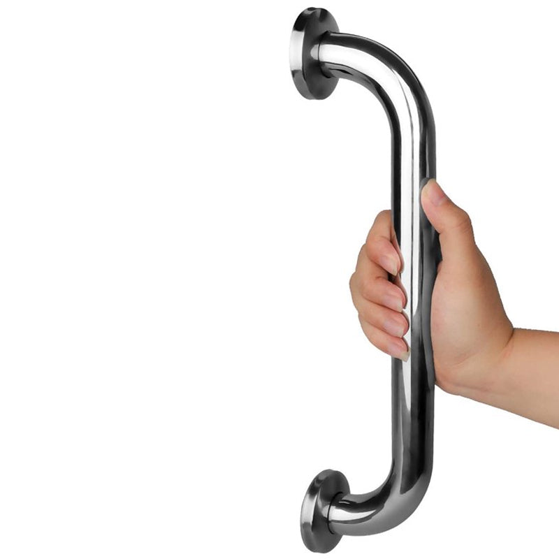 2 Pcs Chrome Plated Safety Bar Stainless Steel Bathroom Grab Handrails