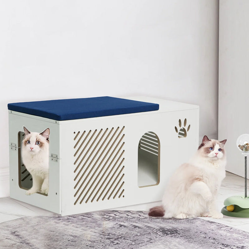 Cat Litterbox Enclosure Modern Designed Hidden Pet Litter Washroom