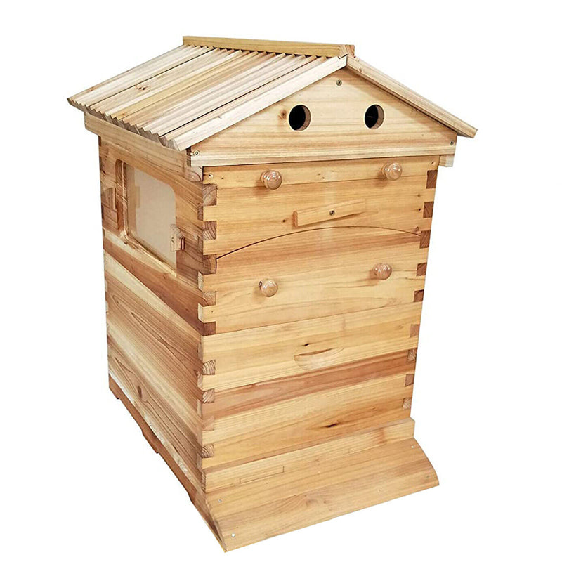 Wooden Beekeeping Beehive Housebox with Auto-Flowing Honey Frames