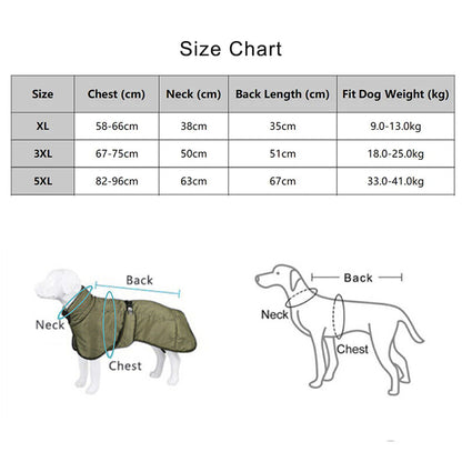 Hooded Pet Winter Jacket Thick and Comfortable Padded Dog Clothes