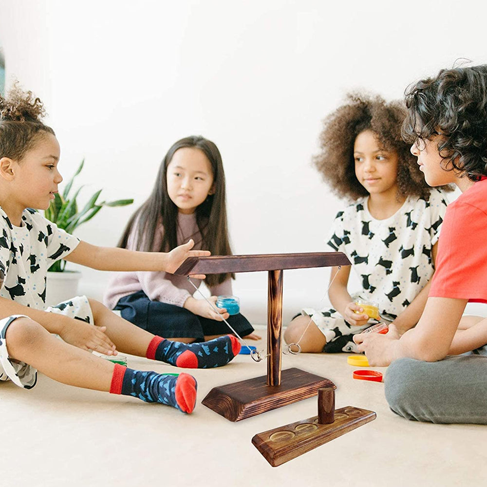 Hook and Ring Wooden Toss Quick Play Interactive Family Game