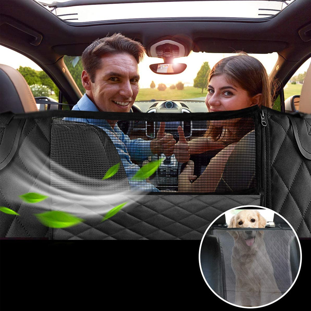 Waterproof Durable Non-Slip Pet Car Seat Protector with Mesh