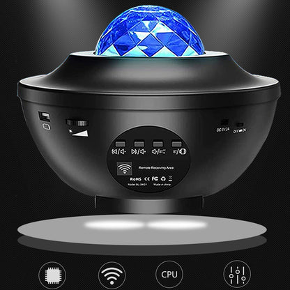 LED Night Lamp Projector Rotating Light -USB Power Supply