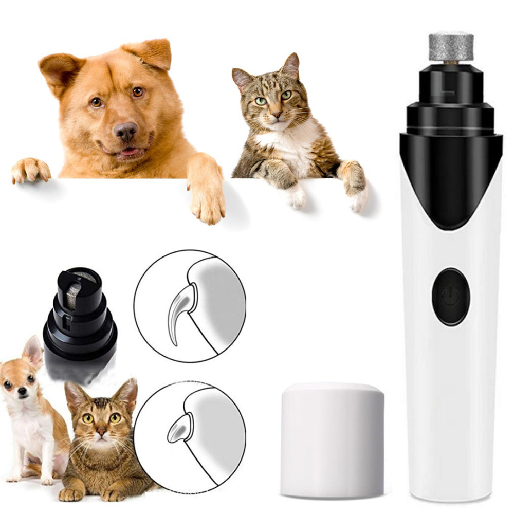 3 in 1 Electric Pet Nail Toe Grinder Trimmer - USB Rechargeable