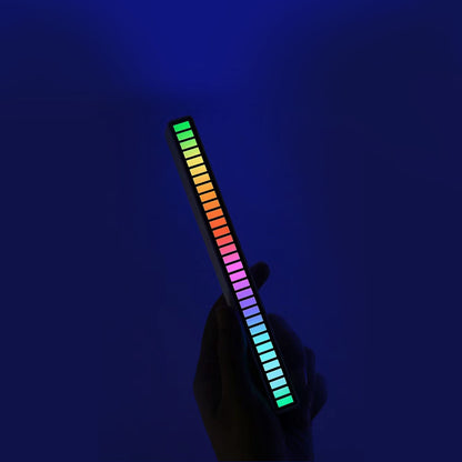 RGB Activated Music Rhythm LED Light Strip Lamp Sound Control -USB Rechargeable