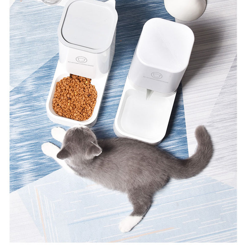 PETSWOL Cat Dog Feeder and Waterer - Self-Dispensing Automatic Pet Feeders