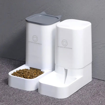 PETSWOL Cat Dog Feeder and Waterer - Self-Dispensing Automatic Pet Feeders