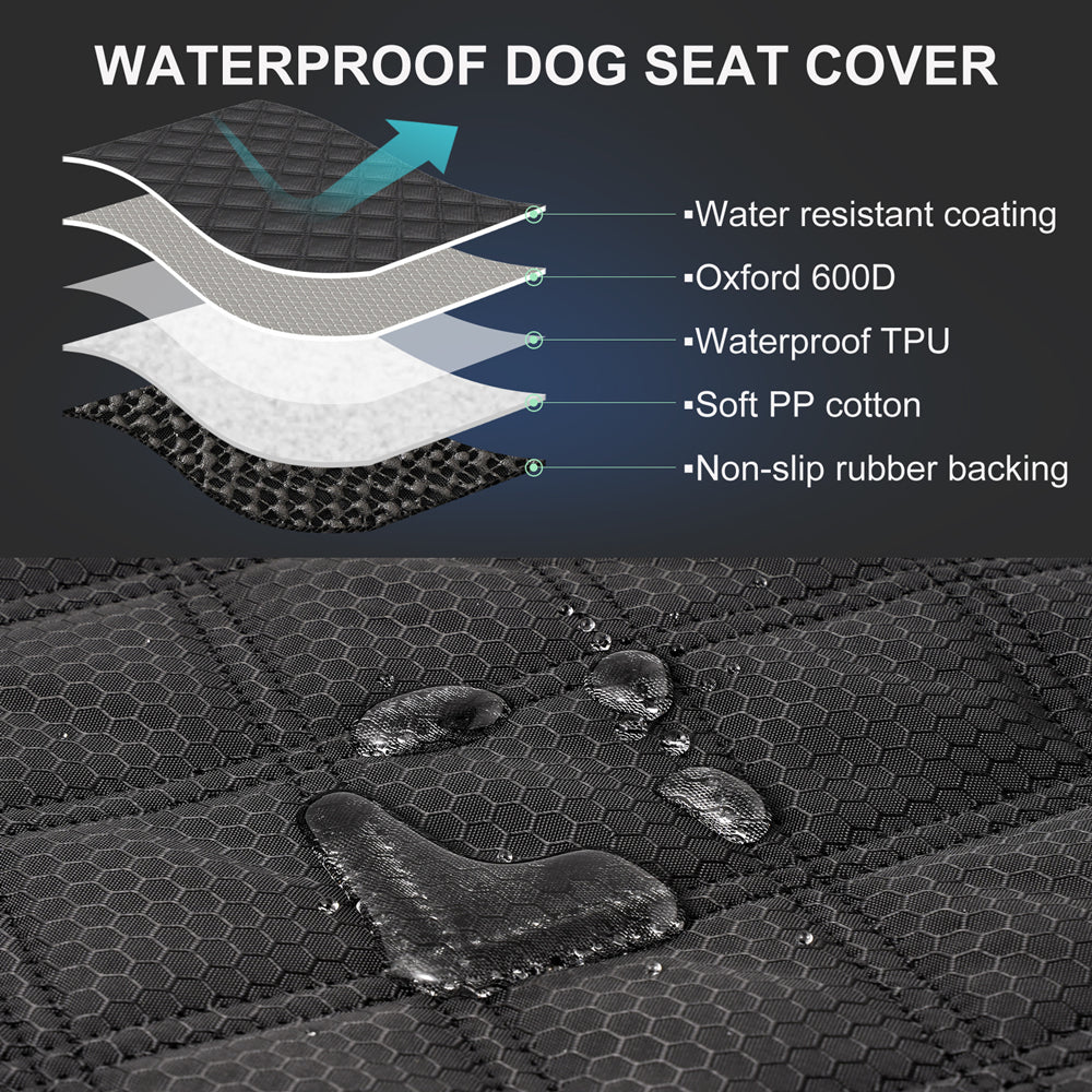 PETSWOL Waterproof Dog Seat Cover For Back Seat