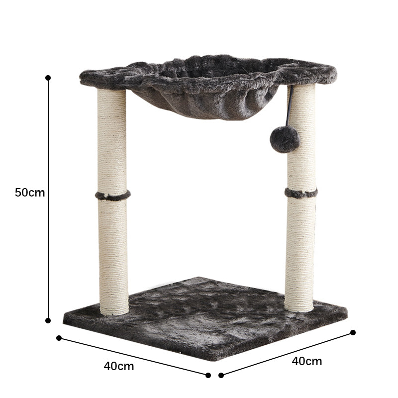 PETSWOL Cat Tower With Hammock And Scratching Posts