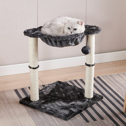 PETSWOL Cat Tower With Hammock And Scratching Posts