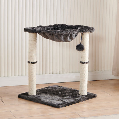 PETSWOL Cat Tower With Hammock And Scratching Posts