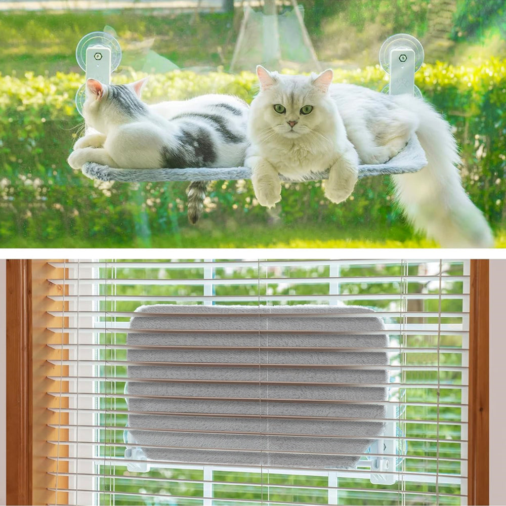 PETSWOL Foldable Cordless Cat Window Perch For Wall With Strong Suction Cups