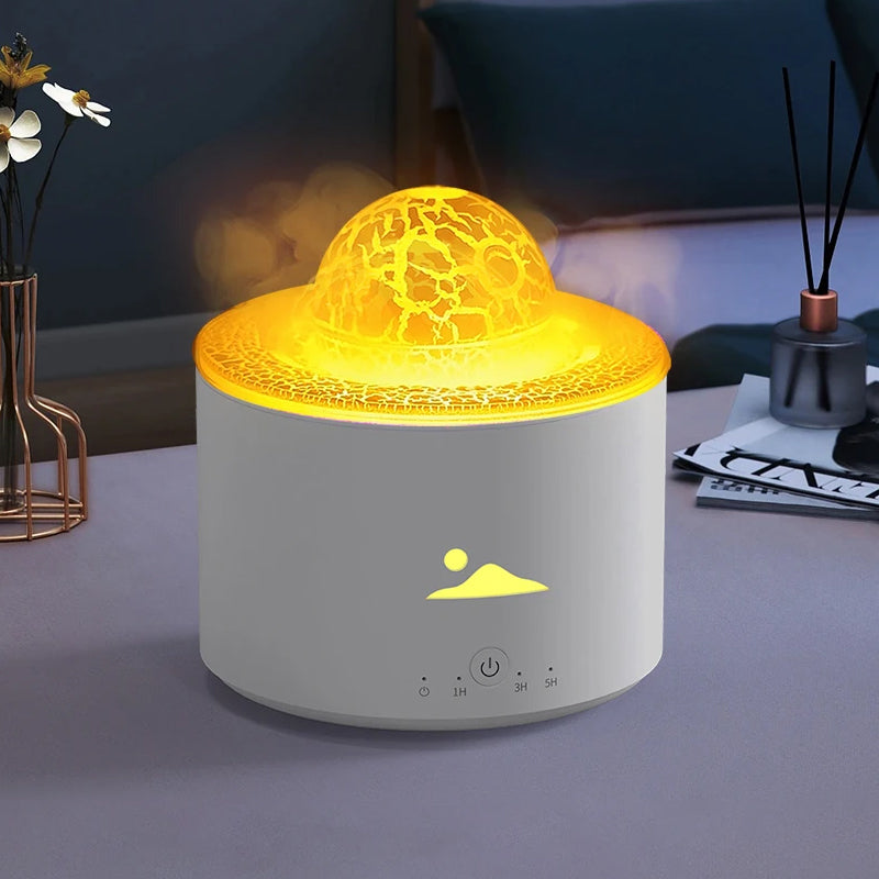 Simulation Flame Essential Oil Diffuser Tabletop Lamp Humidifier - USB Plugged in