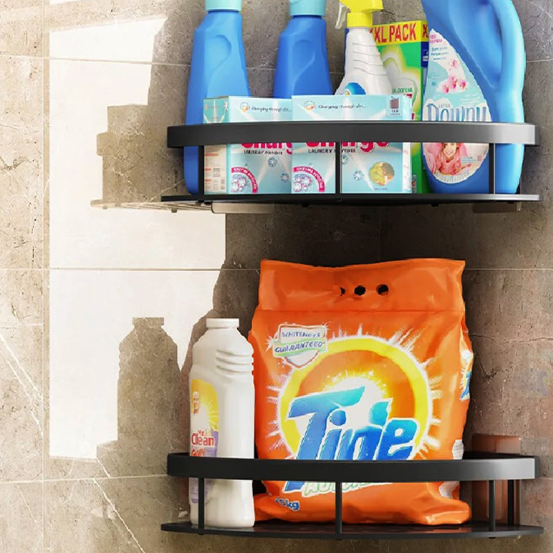 2pcs Bathroom Corner Shower Shelf Shampoo Soap Holder Rack Storage Organizer Caddy