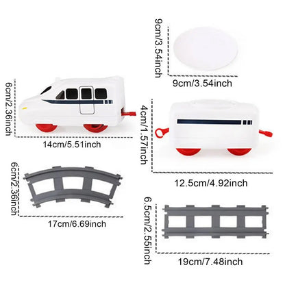 Electric Rotary Sushi Train Toy Track Role Playing Conveyor Set - Battery Operated