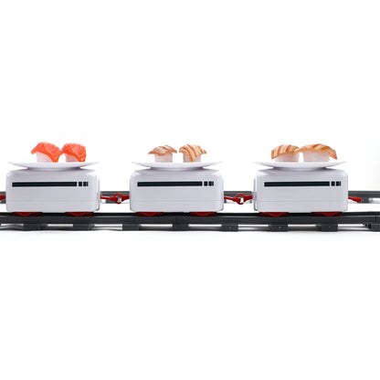 Electric Rotary Sushi Train Toy Track Role Playing Conveyor Set - Battery Operated