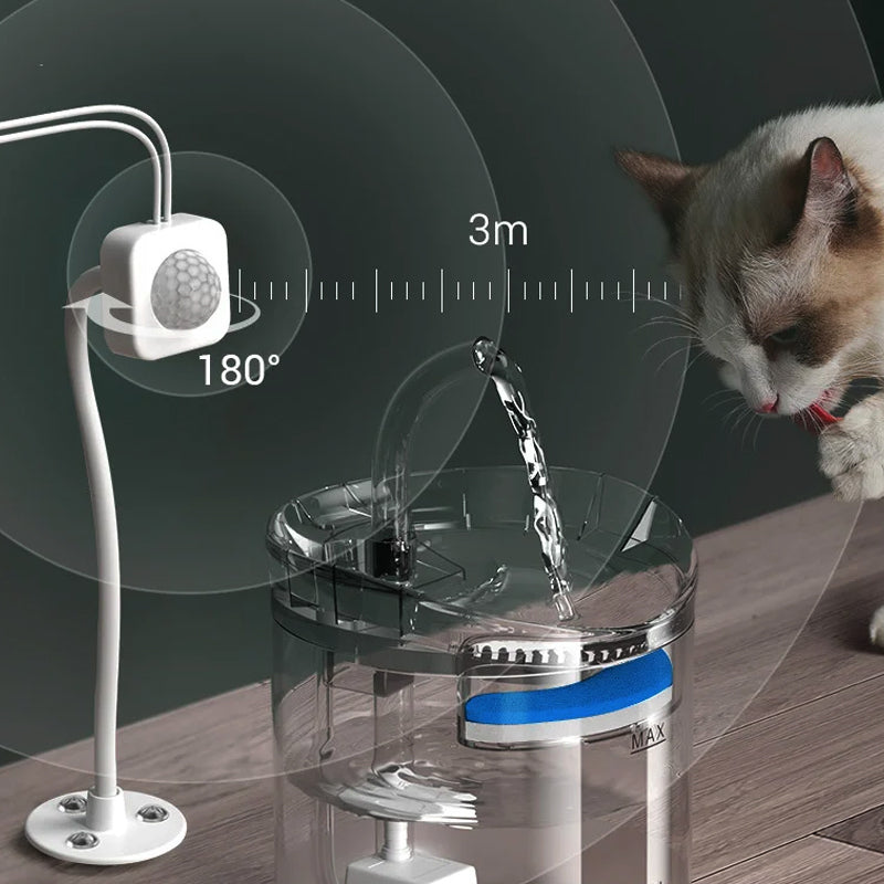 Electric Pet Automatic Sensor Water Fountain with AU Plug - Optional Filters