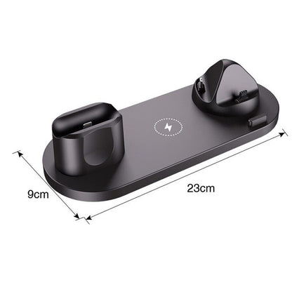 6-in-1 Wireless Charging Station Fast Charging Dock for Android and Apple Devices