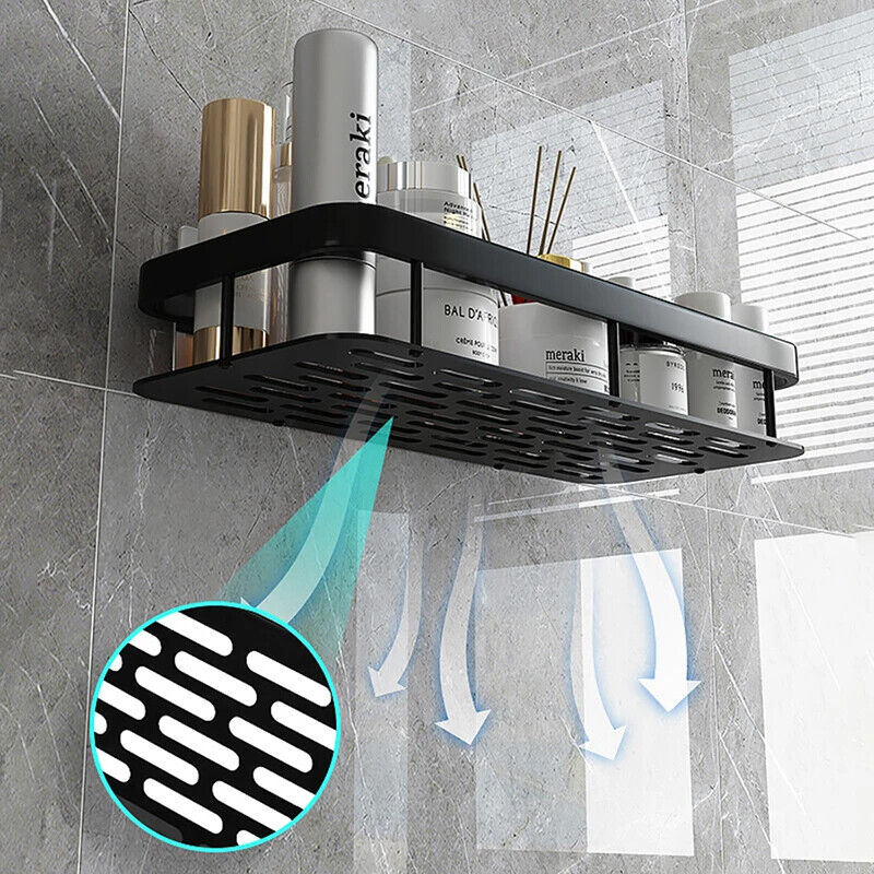 Wall Mount No Drilling Adhesive Bathroom Shelves Basket Inside Shower