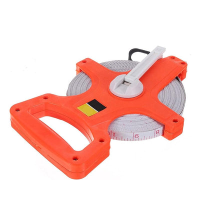 100M Tape Measure Fiberglass Open Reel Imperial Metric Measuring Tool_2