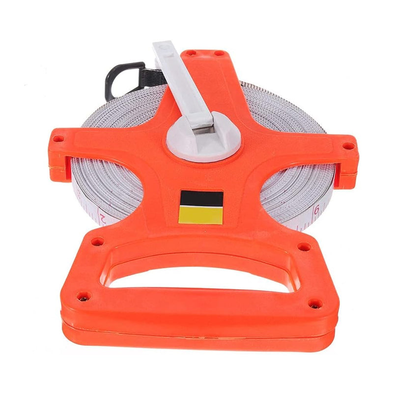 100M Tape Measure Fiberglass Open Reel Imperial Metric Measuring Tool_5