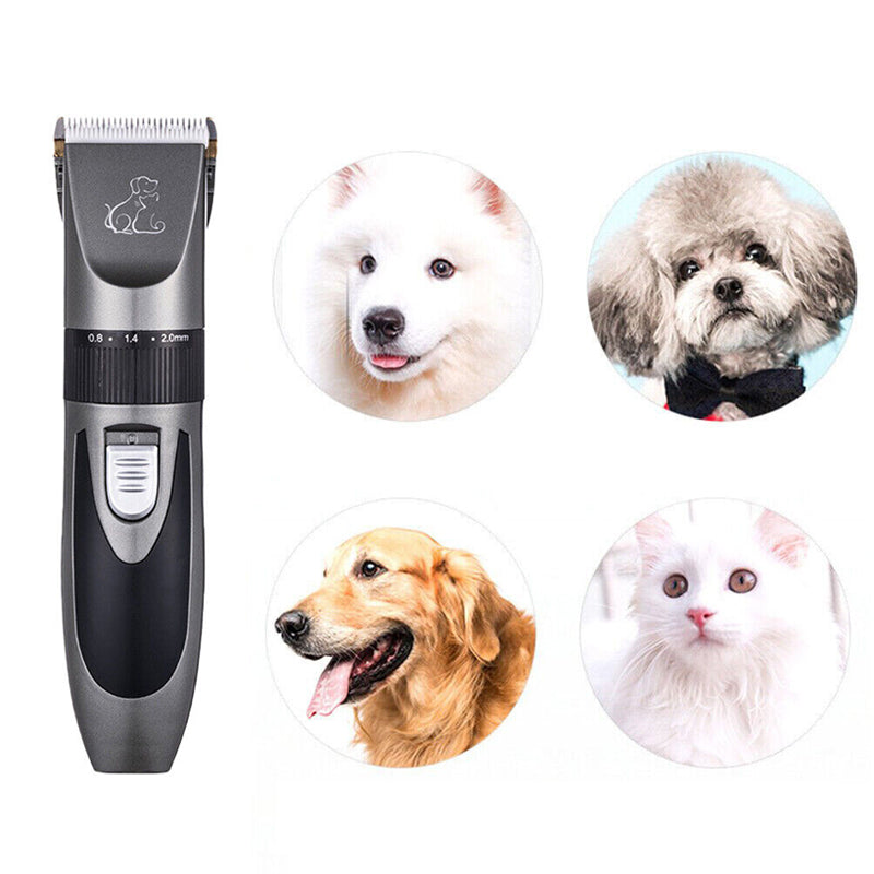 Electric Pet Hair Clipper Cordless Grooming Tool with Limit Combs - USB Charging