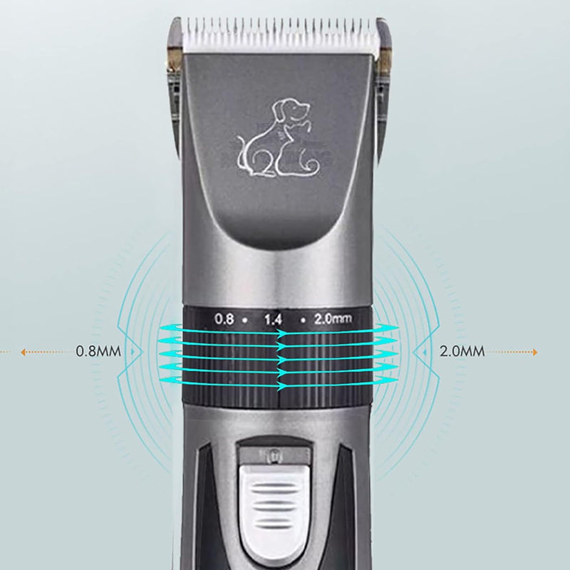 Electric Pet Hair Clipper Cordless Grooming Tool with Limit Combs - USB Charging