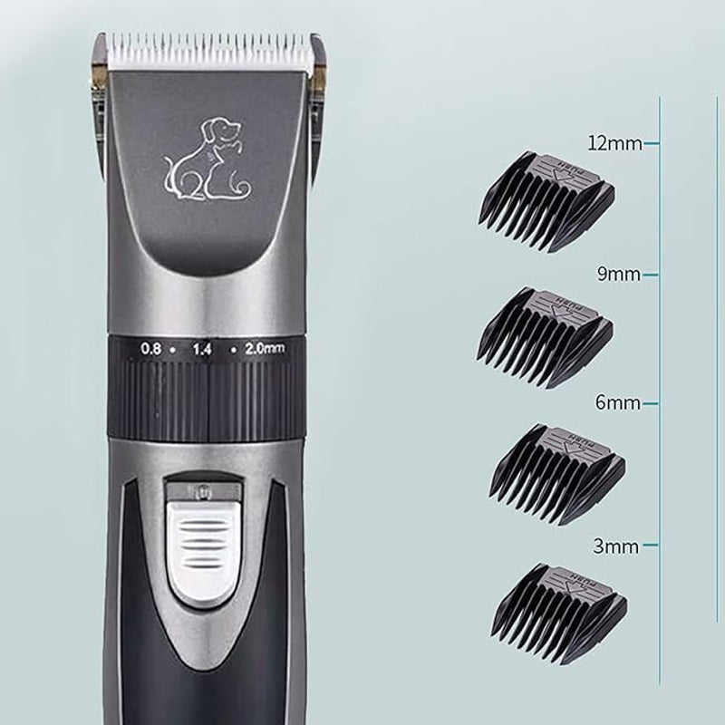 Electric Pet Hair Clipper Cordless Grooming Tool with Limit Combs - USB Charging