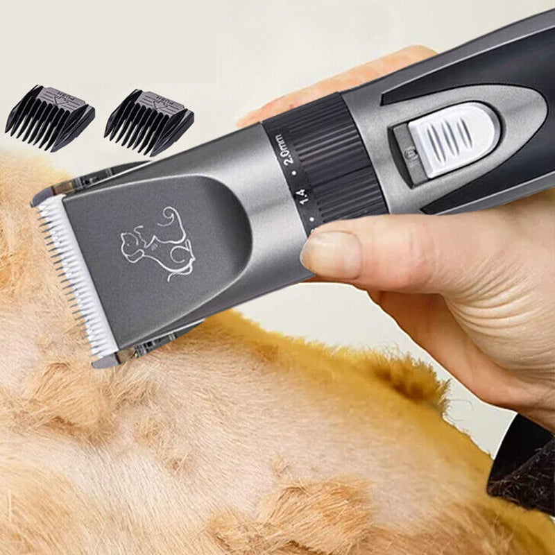 Electric Pet Hair Clipper Cordless Grooming Tool with Limit Combs - USB Charging