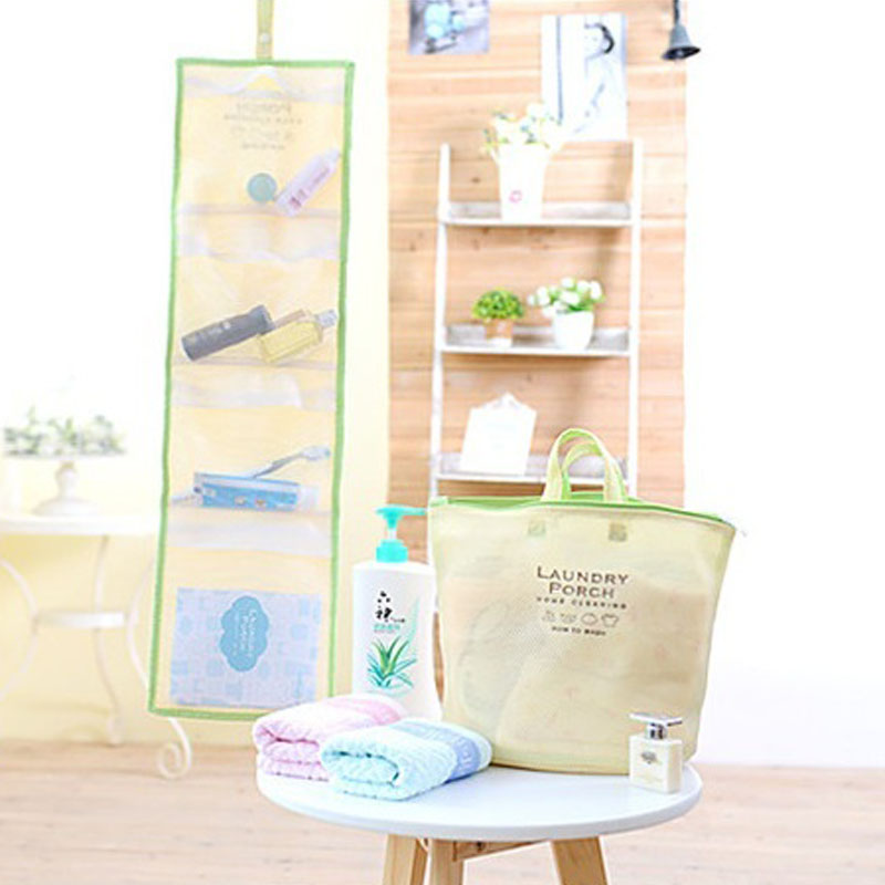 Portable Reusable Bath Hanging Mesh Bag Organizer for Toiletry Storage_8