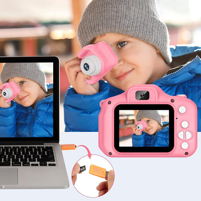 HD 1080P Mini Digital Kids Camera with 32GB SD Card - USB Rechargeable