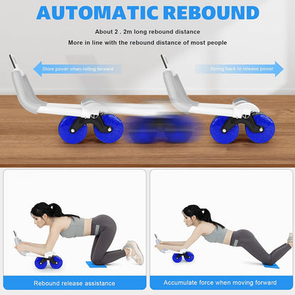 Automatic Rebound Abdominal Wheel with Elbow Support