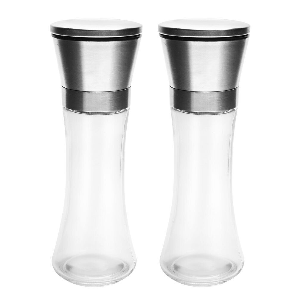 2Pcs Stainless Steel Ceramic Mills Kitchen Salt and Pepper Grinders