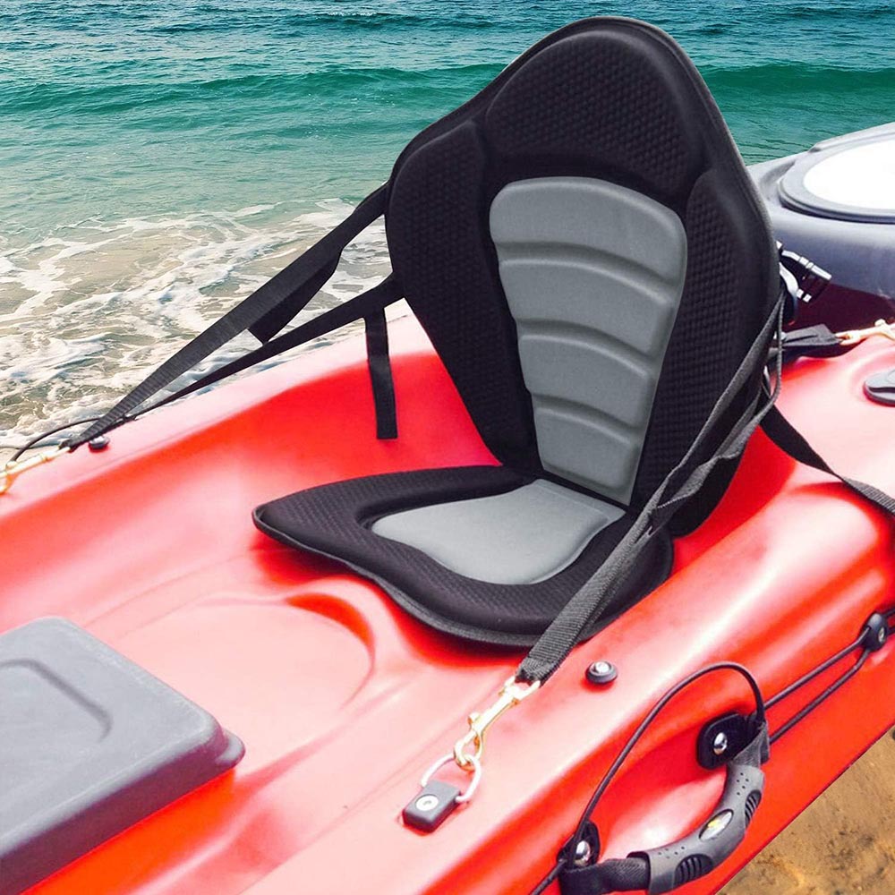 Kayak Back Support Seat Padded with Detachable Storage Bag